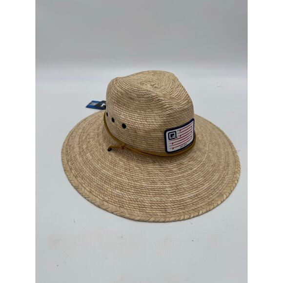Qwave Packable Stone-Washed Straw Lifeguard Hat - Picture 1 of 4